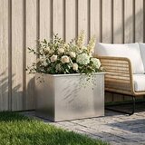  Vrtna posuda za sadnju s LED svjetlom Srebrna 40 x 60 x 40 cm Slike