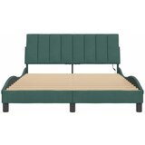  Okvir kreveta s LED-om bez madraca Hanko tamnozeleni 140x190 cm baršunasti | shoptok.hr