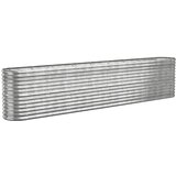 Furnova Visoka greda iz prašno premazanega jekla 332x40x68 cm srebrna, (21920829) | Shoptok.si