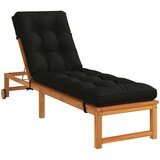  Jastučić za ležaljku VIANEN 100% poliester Crna 200 x 55 x 8 cm Slike