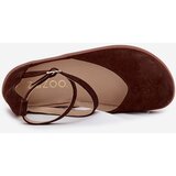 Zazoo Ladies Suede Ballerinas Barefoot with Straps 191 Chocolate | shoptok.hr