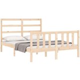  Kreveta s uzglavljem 120 x 200 cm od masivnog drva | shoptok.hr