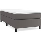  s oprugama i madracem sivi 90 x 190 cm od umjetne kože | shoptok.hr