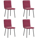 Maison Chic Jedilni stoli - Vzorci stoli 4 kosi vinsko rdeč žamet A1038, (22032406) | Shoptok.si