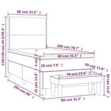  S oprugama i madracem sivi 80 x 200 cm od umjetne kože | shoptok.hr