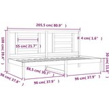 Dnevni krevet bez madraca bijeli 90 x 200 cm masivna borovina | shoptok.hr