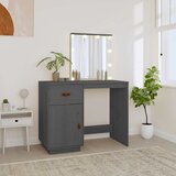  Toaletni stolić s LED svjetlom sivi 95 x 50 x 133,5 cm borovina | shoptok.hr