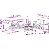  Setovi sofa 8 kom. Čvrsto drvo akacije | shoptok.hr