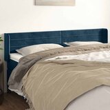  Uzglavlje s ušima tamnoplavo 183x16x78/88 cm baršunasto | shoptok.hr