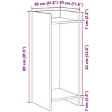  Stalak za biljke s policom 2 pcs Dimljeni Hrast 30 x 30 x 80 cm | shoptok.hr
