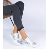 Gemre Women's Silver Sneakers with Animal Motif Walorin | ePonuda.com