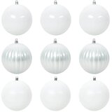  Set Božićnih Kuglica XL 9 pcs Bijelo Plastika | shoptok.hr