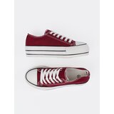 Shelvt Women's burgundy platform sneakers | Shoptok.si