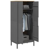  Ormar FLORO sivi 77 x 53 x 171 cm od masivne borovine | Shoptok.si