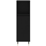 vidaXL Kupaonski ormarić crni 30x30x100 cm konstruirano drvo | shoptok.hr
