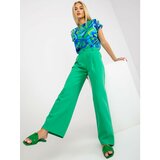 Fashion Hunters Green wide leg suit trousers with pockets Cene