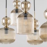  Visilica na sajli SOPHIA 8xE14/10W/230V crna/dimljeno bež | Eponuda.com