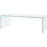 The Living Store Klubska mizica iz kaljenega stekla 98x45x30 cm prozorna - Klubska Mizica, (21573631) | Shoptok.si