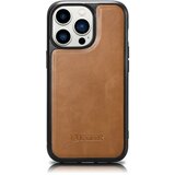 ICARER Etui prevlečen z naravnim usnjem za iPhone 14 Pro Leather Oil Wax, svetlo rjav, (21522130) Cene