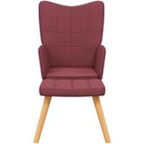  Stolica za opuštanje s osloncem za noge boja vina od tkanine | shoptok.hr