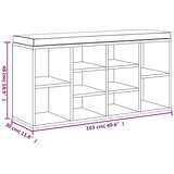  Klupa za cipele boja betona 103x30x48 cm konstruirano drvo | shoptok.hr