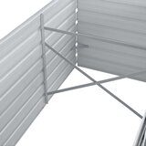  Vrtna sadilica od pocinčanog čelika 320 x 80 x 45 cm siva | shoptok.hr