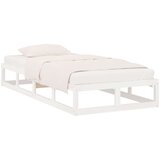  Za krevet bijeli 100 x 200 cm od masivnog drva | shoptok.hr