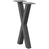  Noge za klubsko mizico v obliki črke X 2 kosa antracitne 38 x (42-43) cm jeklo, (22123654) | Shoptok.si