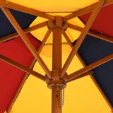  Stol za piknik za 4 djece sa suncobranom od masivne jelovine | shoptok.hr