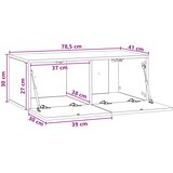  ormar za zid 78,5 x 41 x 30 cm Dimljeni hrast | shoptok.hr