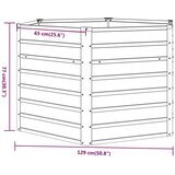  Povišena vrtna gredica boja hrđe 129x129x77 cm čelik COR-TEN | Eponuda.com