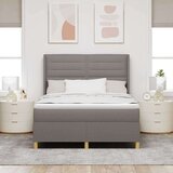 Box spring krevet Sivo-smeđa 140 x 190 cm tkanina | shoptok.hr