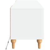  LED TV kabinet Bijela visokog sjaja Konstruirano drvo | shoptok.hr