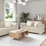 SOFA 2 pcs Bež 219 x 80 x 82 cm Platnasta tkanina Cijene