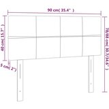  LED uzglavlje svjetlosivo 90x5x78/88 cm od tkanine | shoptok.hr