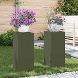  Stalak za biljke 2 pcs Maslinovo zelena 24 x 24 x 55 cm Čelik | shoptok.hr