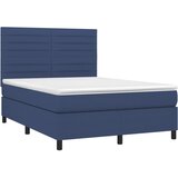  s oprugama i madracem plavi 140 x 190 cm od tkanine | shoptok.hr