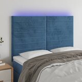 The Living Store led posteljno vzglavje temno modro 144x5x118/128 cm žamet - led vzglavje, (21438264) Cene
