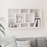 The Living Store Zidna polica za izlaganje s 8 odjeljaka Bijela visokog sjaja Cene