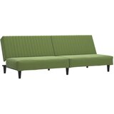 vidaXL Kavč dvosed z ležiščem svetlo zelen žamet, (21049344) | Shoptok.si