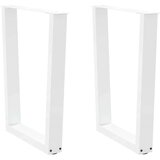  Noge jedilne mize V-oblika 2 kosa Bela 60x(72-73,3) cm Jeklo | Shoptok.si
