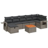 Maison Chic Seti vrtnega pohištva - Vrtna garnitura - Vrtni pohištvo set 8-delna z blazinami siv poli ratan, (21800247) | Shoptok.si
