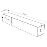 Hanah home tv polica francy 180 sapphire oak anthracite | ePonuda.com