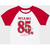 Sinsay Pamučna majica s natpisom Miami | shoptok.hr