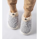 Gemre Gray warm slippers with a covered heel Aurelio | Shoptok.si
