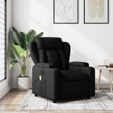 vidaXL Masažni naslonjač od tkanine crni | shoptok.hr