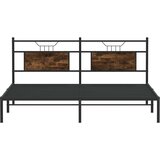 vidaXL Posteljni okvir brez vzmetnice hrast 160x200 cm inženirski les | Shoptok.si