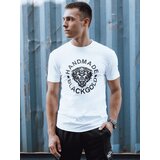 DStreet T-shirt męski z nadrukiem biały | ePonuda.com