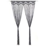 Furnova Zavesa makrame antracitna 140x240 cm bombaž, (21917534) | Shoptok.si