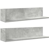 vidaXL Stenske police 2 kosa betonsko siva 75x16,5x16,5 cm inž. les | Shoptok.si